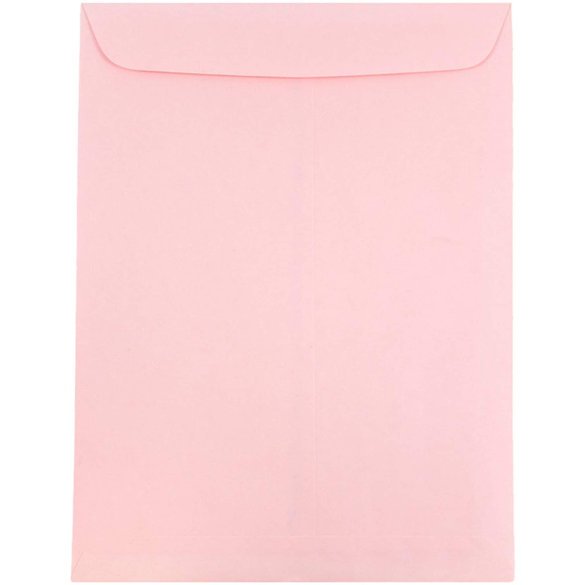 JAM Paper 9" x 12" Baby Pink Open End Catalog Premium Envelopes, 100ct.